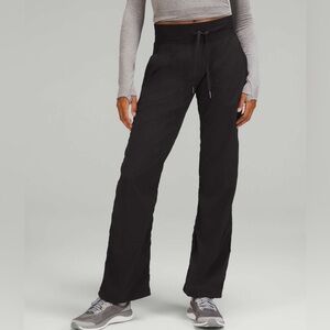 LULULEMON BLACK DANCE STUDIO MID RISE FULL LENGTH PANTS